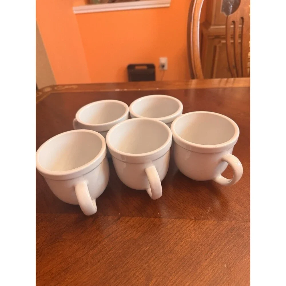 5 POTTERY BARN DU JOUR CUPS (12 OZ) 3-1/2